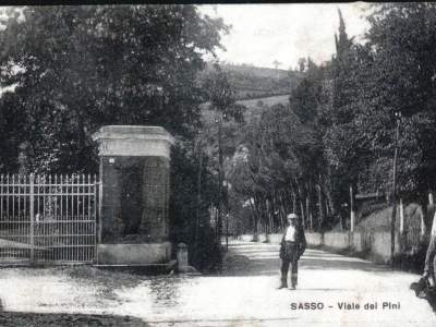 Viale dei Pini nel 1910 e ingresso a villa Somaglia