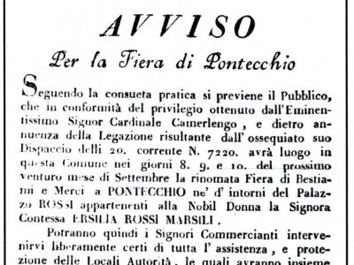 1824 - Manifesto della fiera di Pontecchio