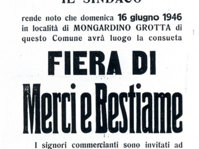 16 giugno 1946 manifesto Fiera di Mongardino Grotta