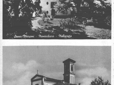 Cartolina di Montechiaro nel 1950 - Sasso Marconi