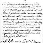 Dichiarazione firmata dal pittore Giovanni Antonio Borini (o Burini)