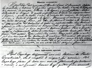 Documento del 1872.