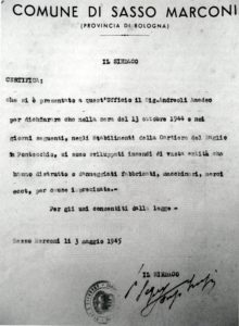  Documento del 3 maggio 1945